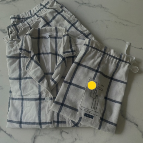 NWOT Love and Lore Organic Cotton Flannel Pajama size S - Picture 1 of 3